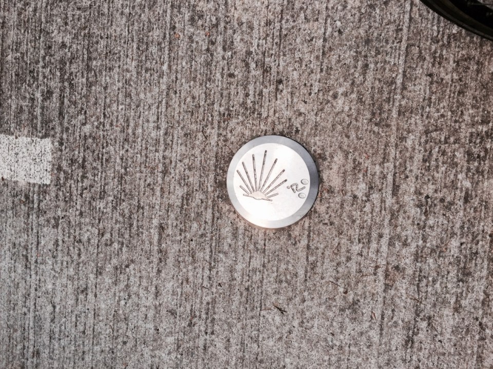 Shell symbol marking Camino route