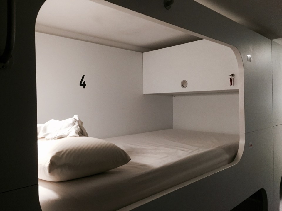 Hostel sleeping pod, very comfy