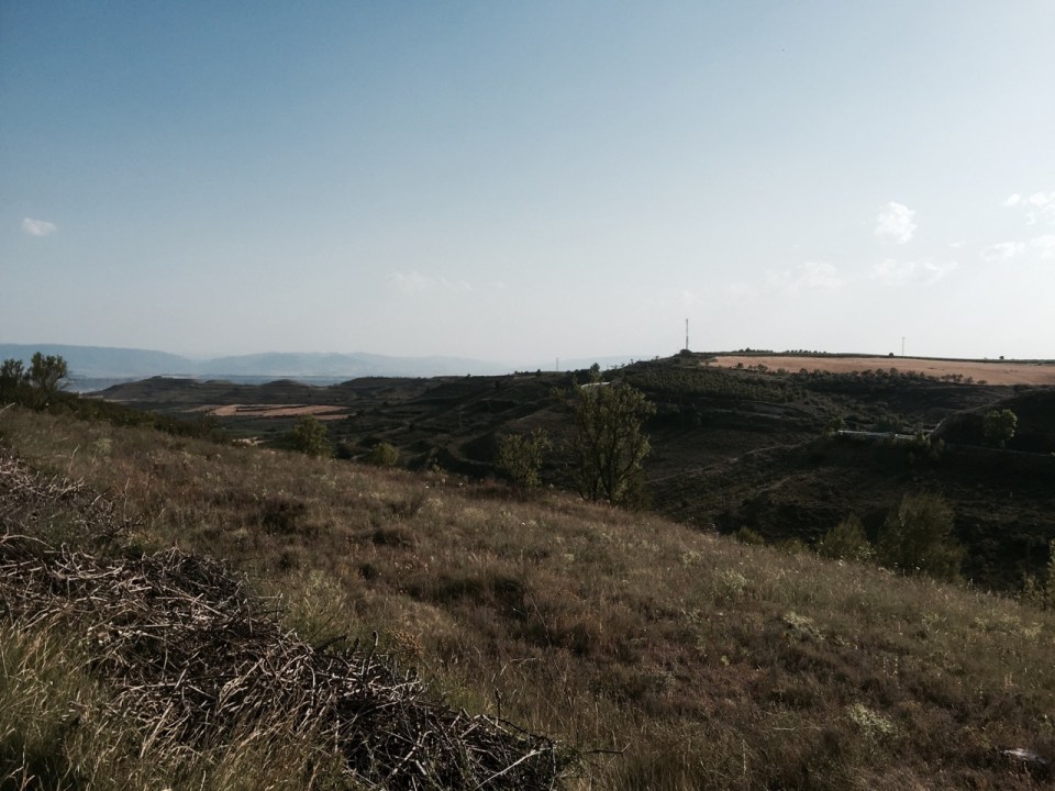 Very dry, hot and dusty ride to Logrono with lots of hills
