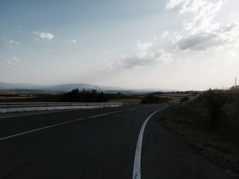 Getting closer to Logrono as sun gets lower