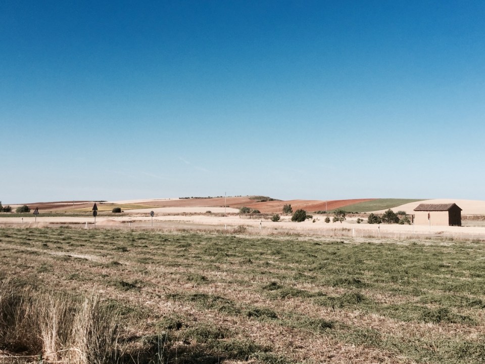 Hot and dry landscape, with little in the way of shade