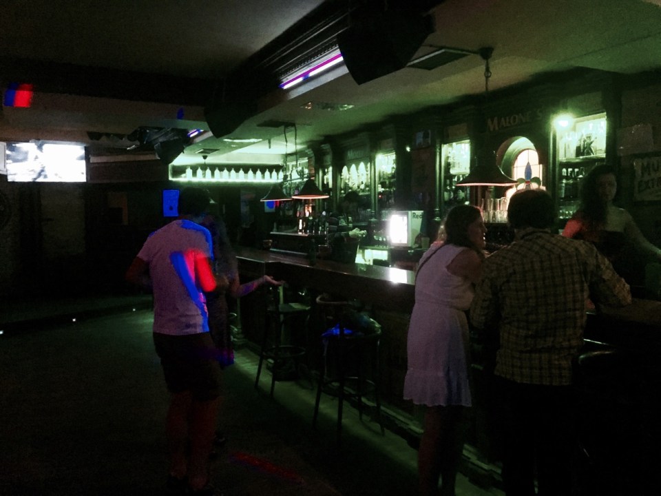 Somehow we ended up in an Irish Bar - Molly Malone's - it was't very Irish