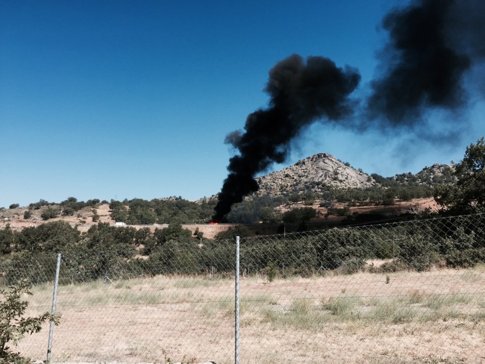 Lorry fire on the motorway
