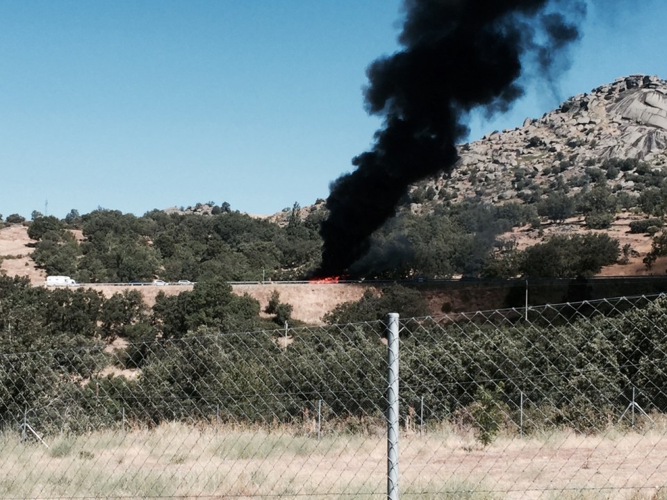 Lorry fire on the motorway 2