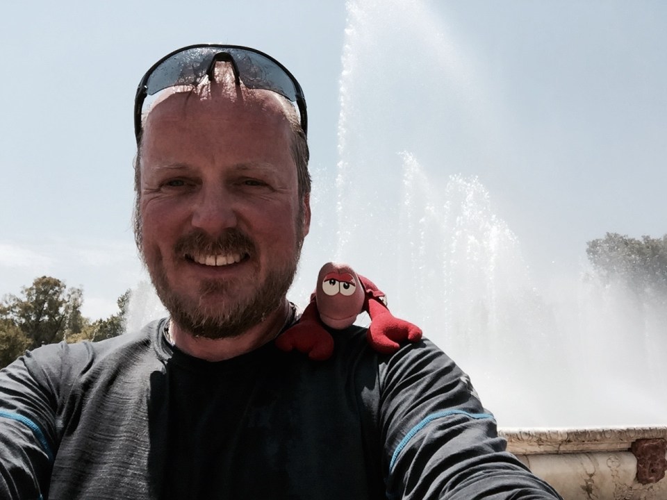 Me and my faithful travelling companion/crustacean