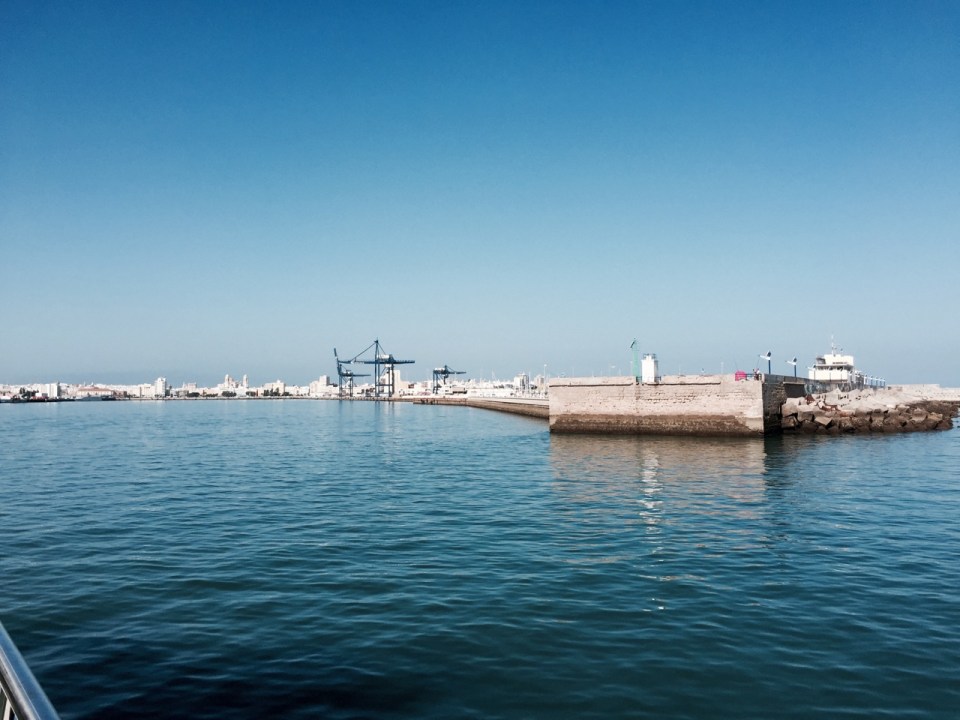 Entering Cadiz harbour