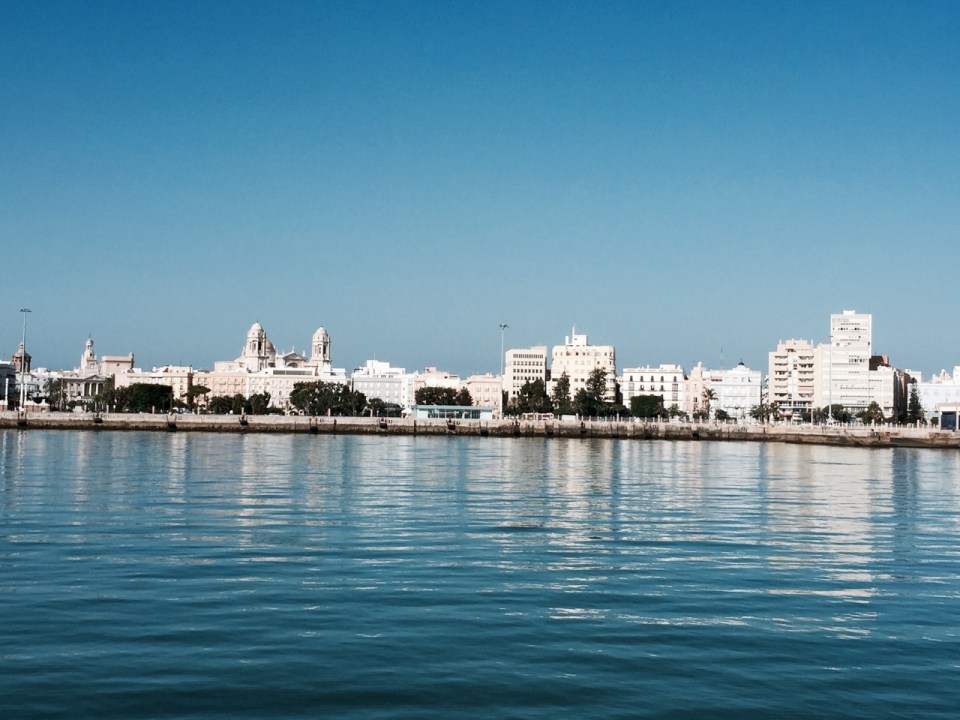 Cadiz harbour with Cathedral in background