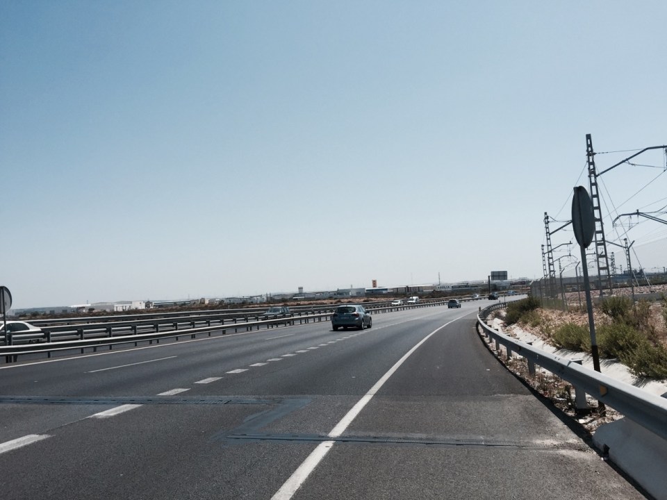 The auto via out of Cadiz