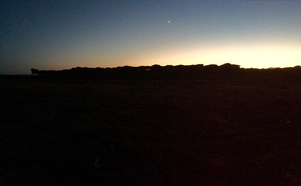 Night view from campsite, Rio Jara