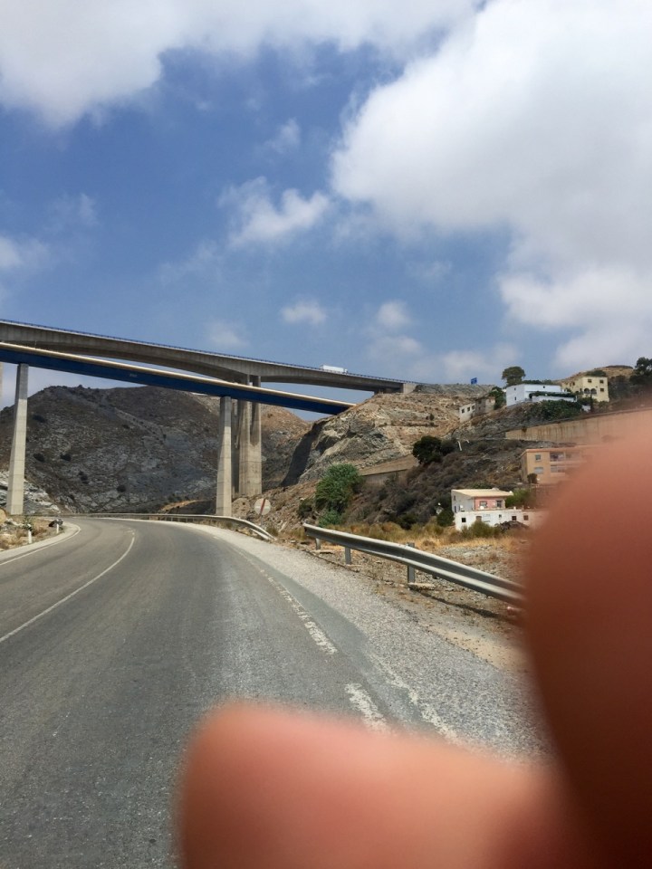 Sorry about fingers, but wanted to show you motorway running parallel to my quiet road