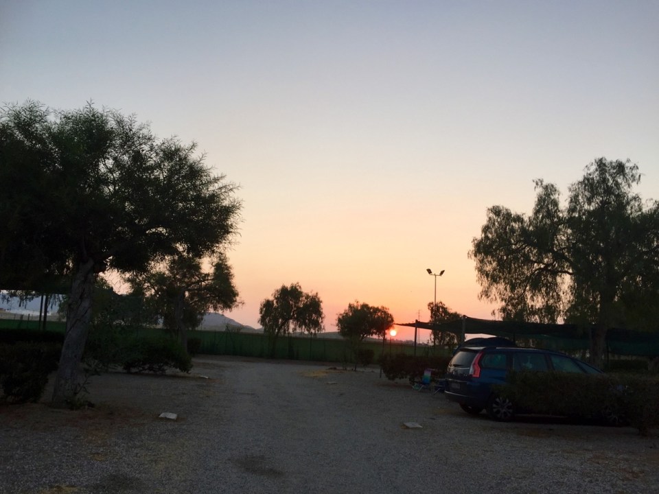 Dawn in Palomares; Cuevas Mar camping