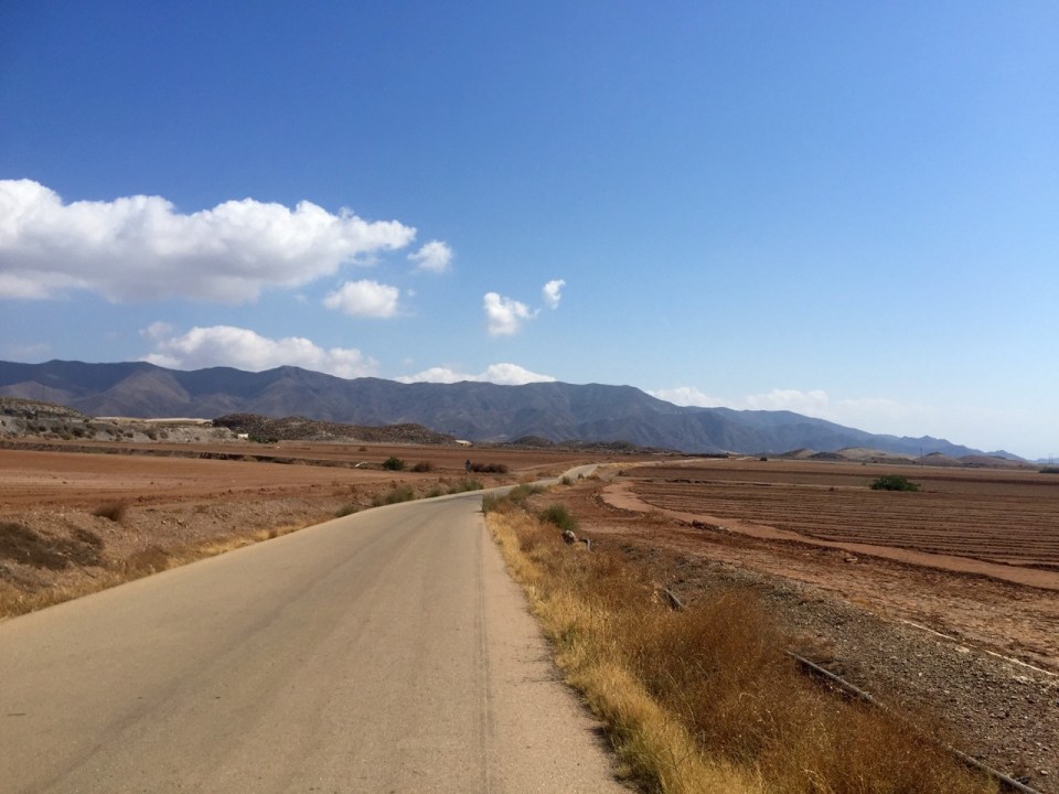 Road out of Águilas into mountains
