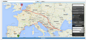 Rough route for remaining tour