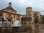 Valencia fountain and Church