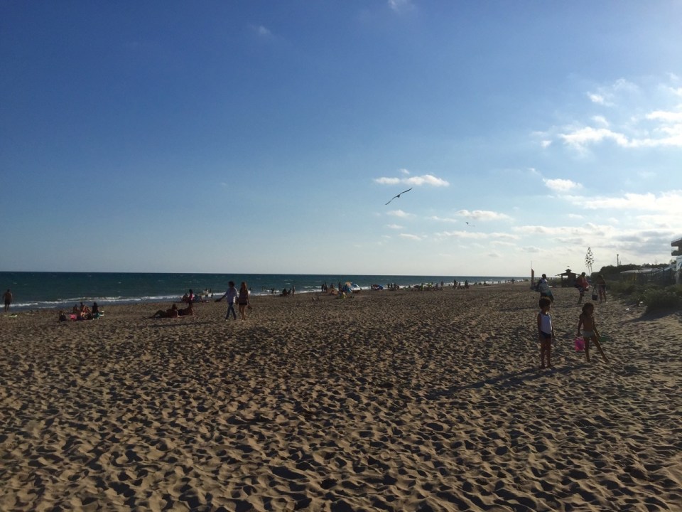 Beach next to campsite in Gavamar