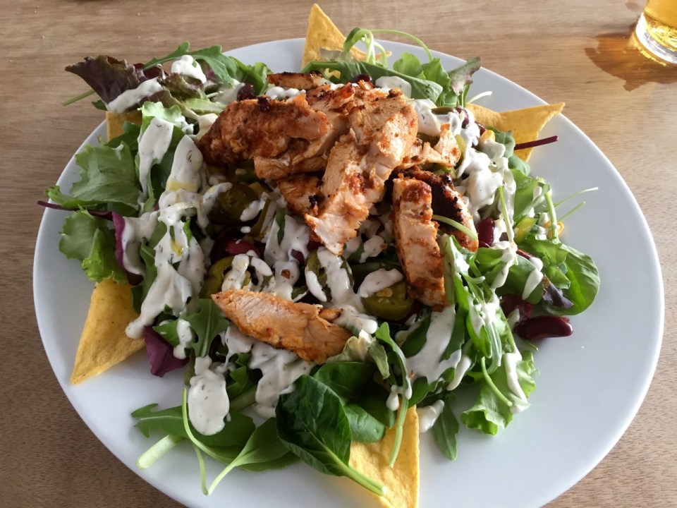 Salad from the Belushi's - restaurant attached to hostel