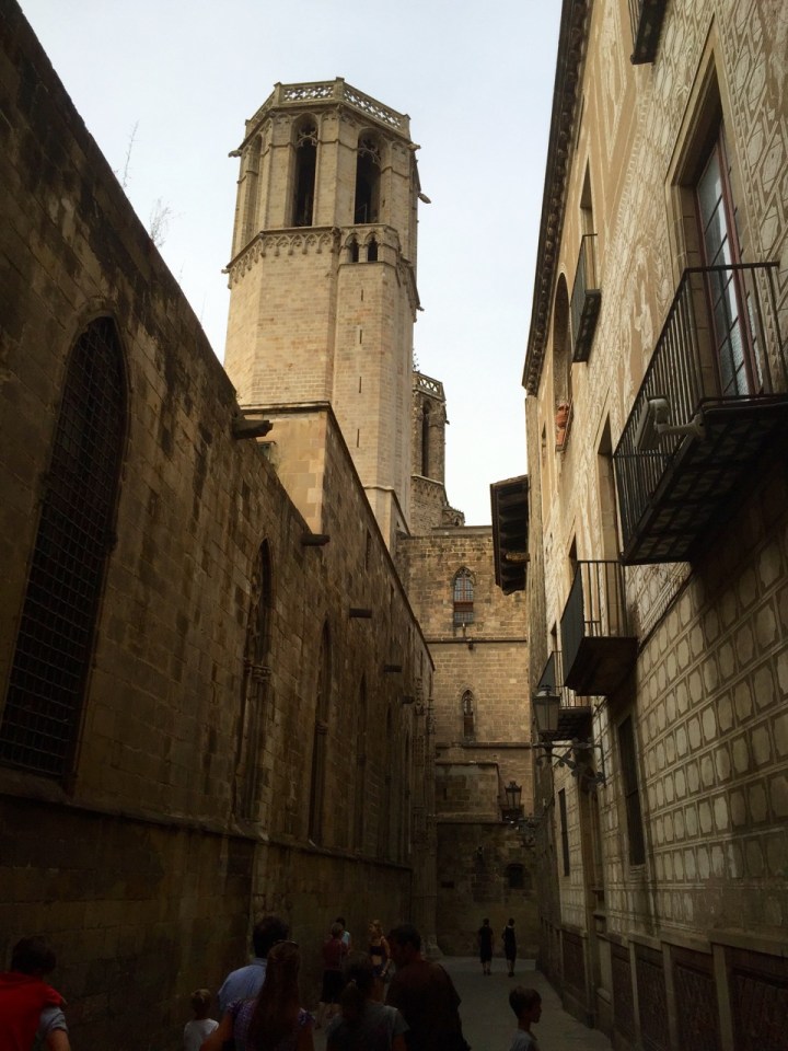 Tower near cathedral