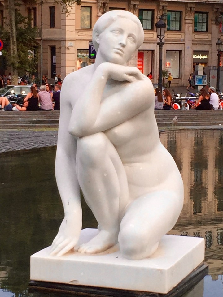 Statue in Placa De Catalunya, Barcelona