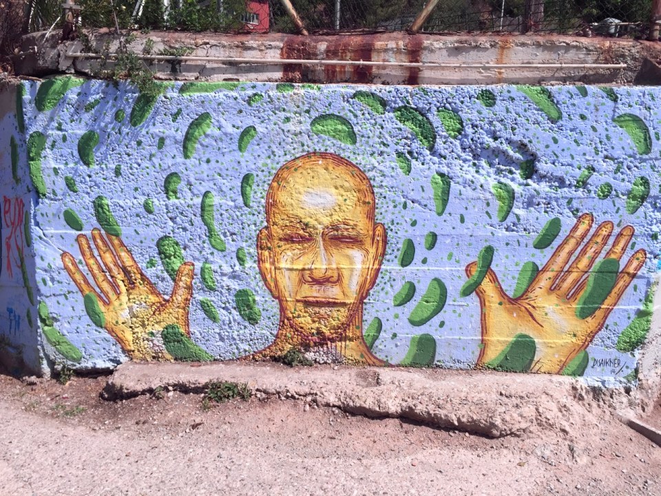 'Wall art' - Park Guell, reminded me of Fantastic 4 for some reason