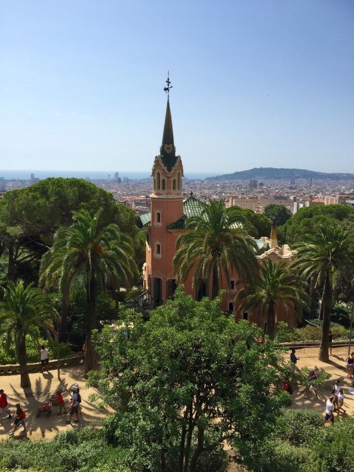 View from middle of Park Guell