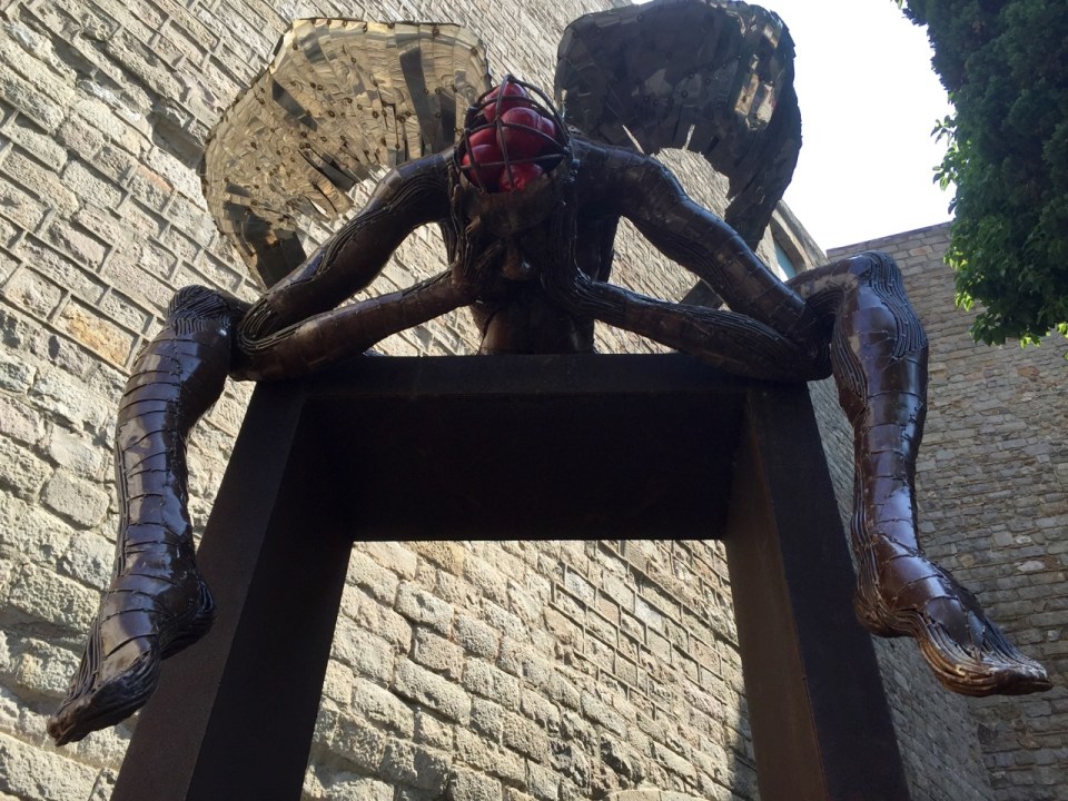 Disturbing winged statue of doom