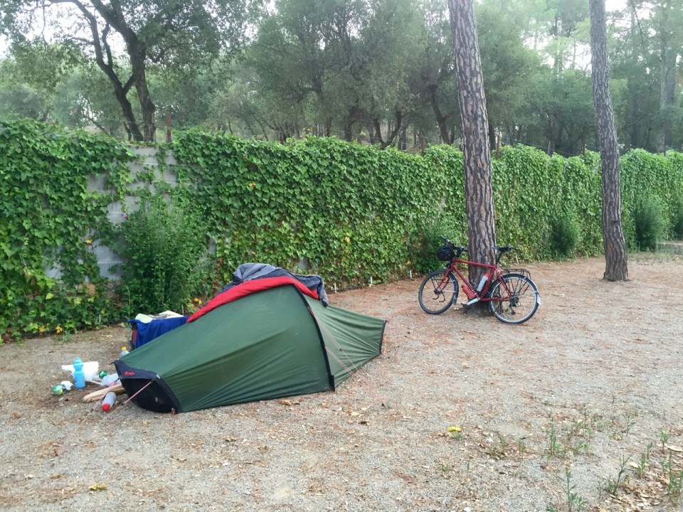 My expensive small patch of earth - campsite near Pals