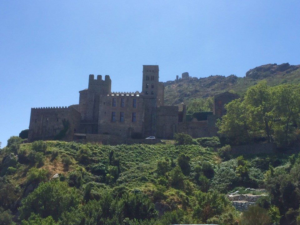 Castle at high point in Parque Natural Cap de Creus