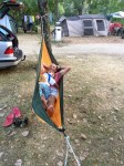 Jean et Paul, relaxing in a hammock