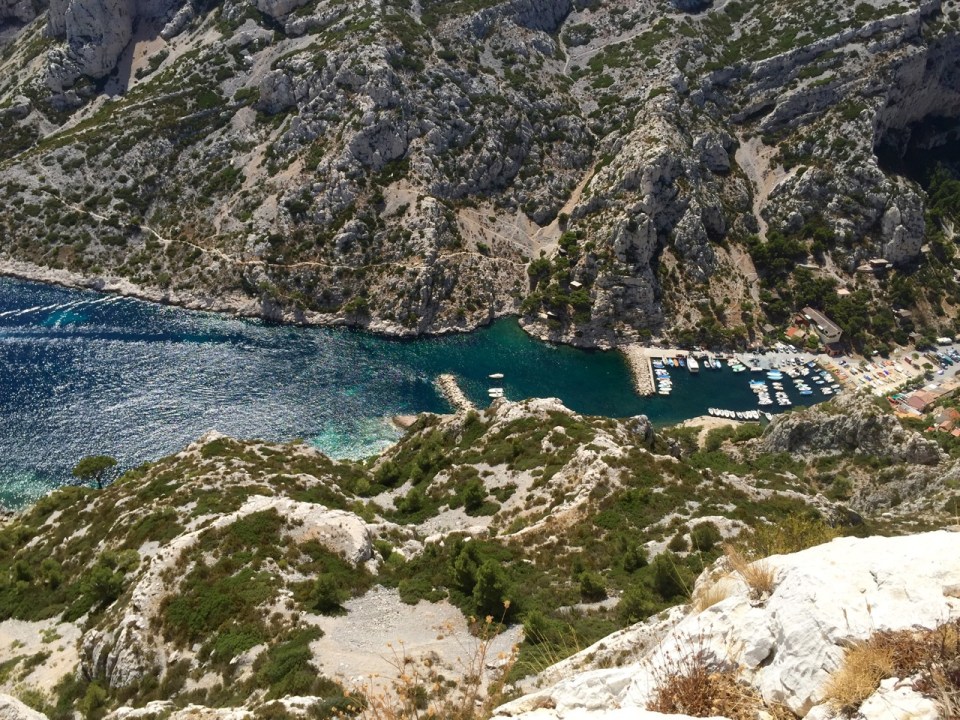 Callanques - view down to harbour, Morgiou