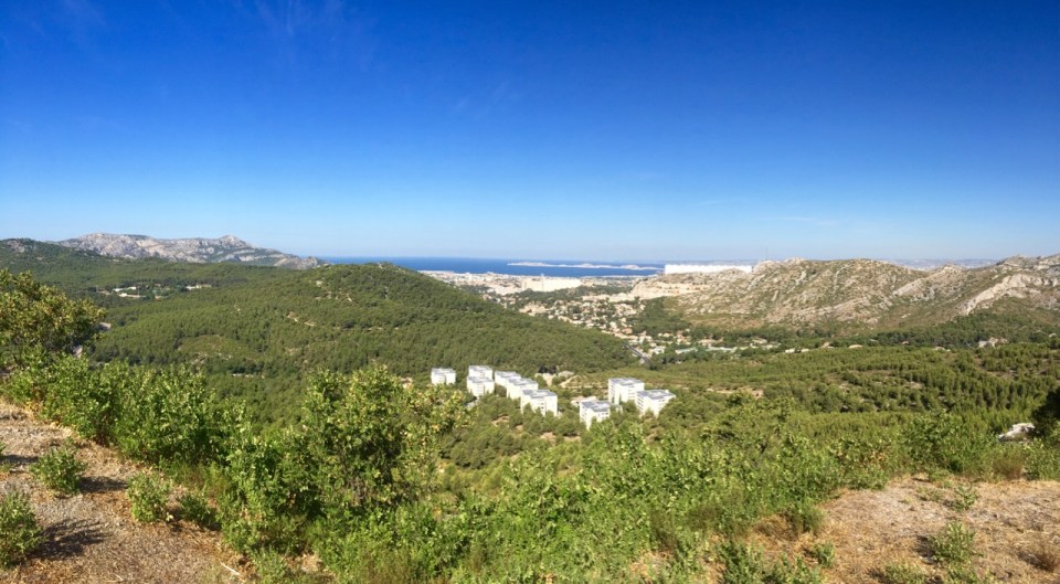 Panoramic view from Les Calanques to Marseille