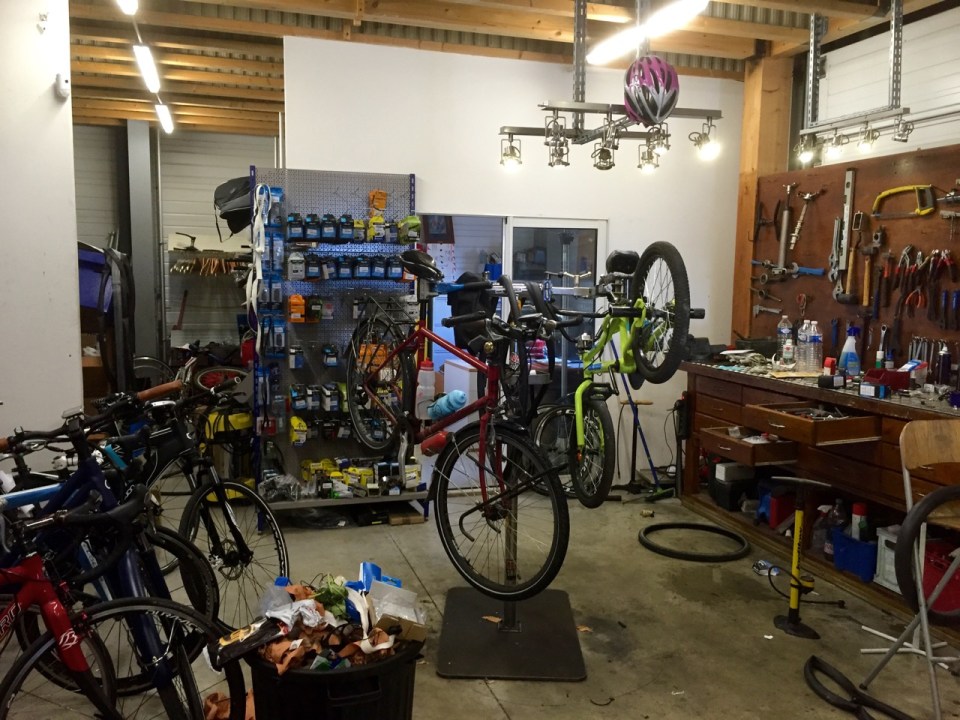 Need to get one of those bike stands when I get home, handy