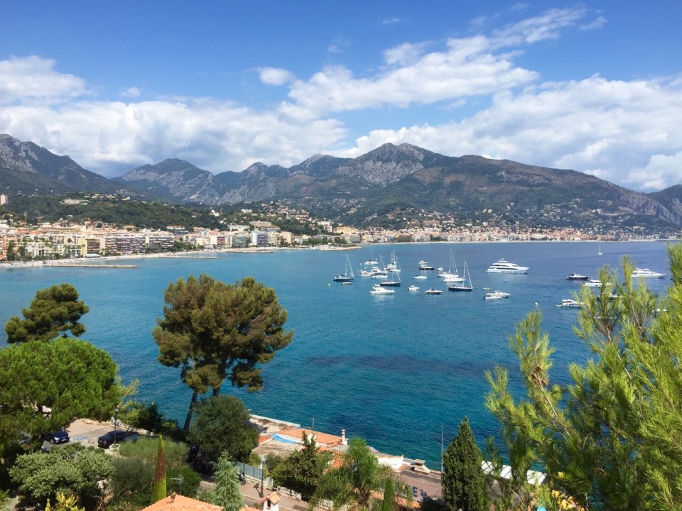 View down to Menton from Roquebrune-Cap-Martin