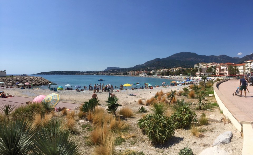 Beach in Menton