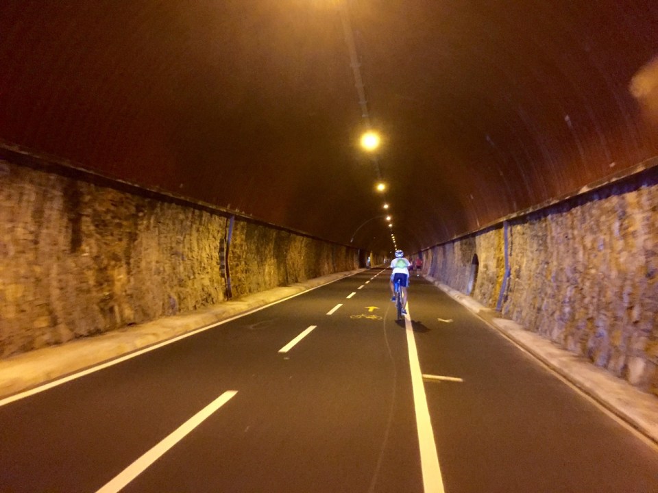 The odd tunnel provides entertainment and respite from the heat