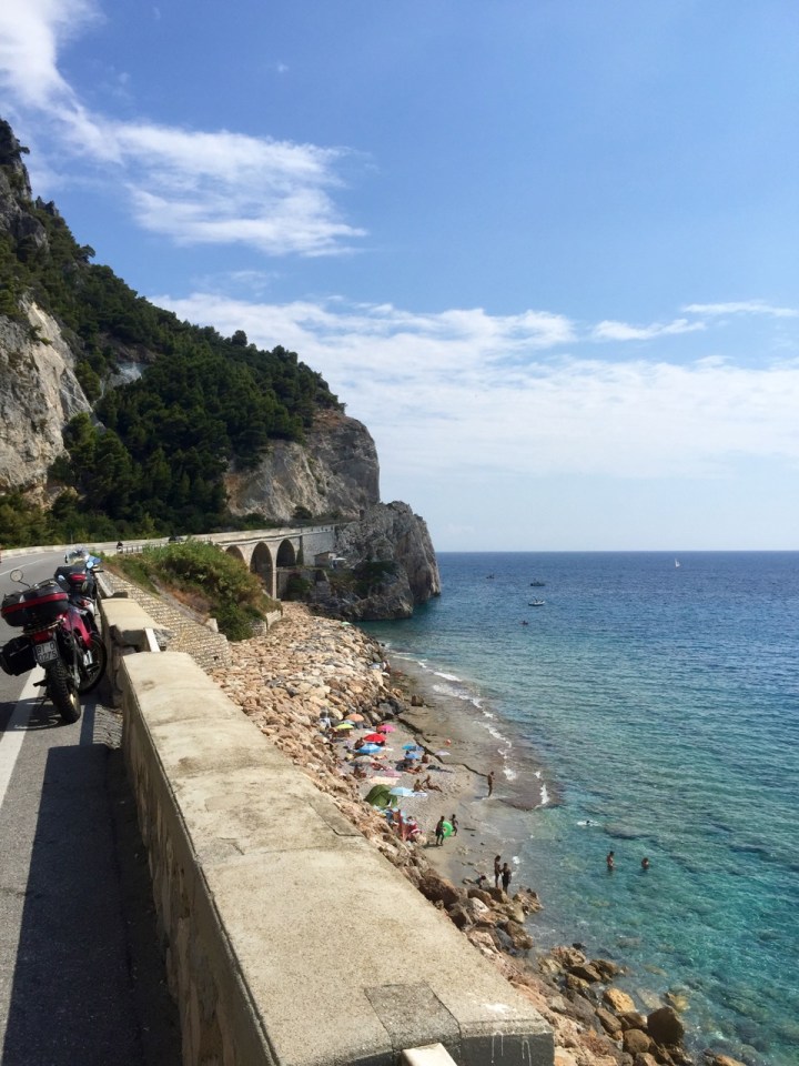 Road sticks tightly to the coast; Noli