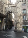 Old entrance to narrow Genoa streets