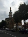 Made it Tortona, gold statue on top of this church seen from afar