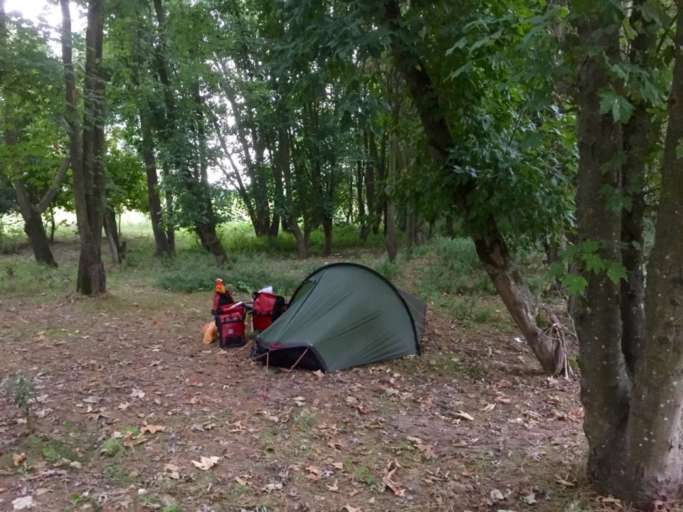 Top wild camping spot next to the Po River
