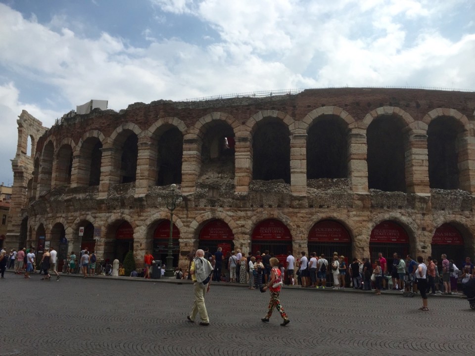 Long queues to get into Arena