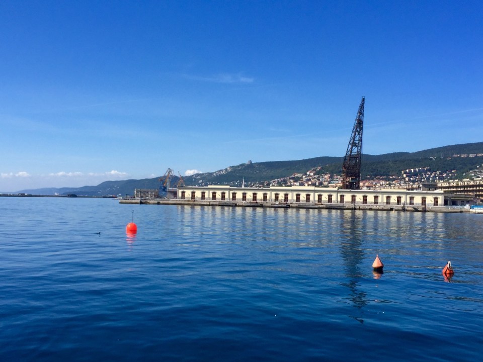 Trieste harbour - looking back North
