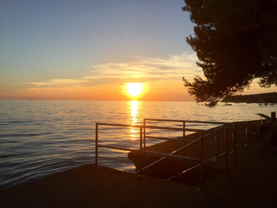 Sun going down over the Adriatic, Slovenia