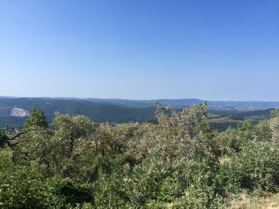 Getting higher - view back towards coast