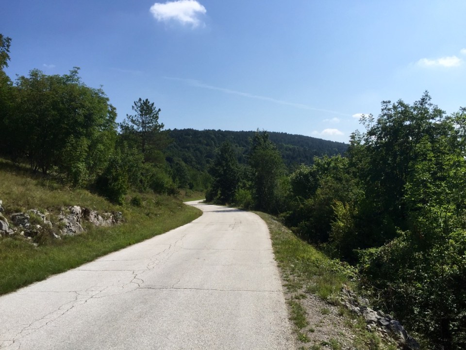 Road into Croatia, still very green and quiet