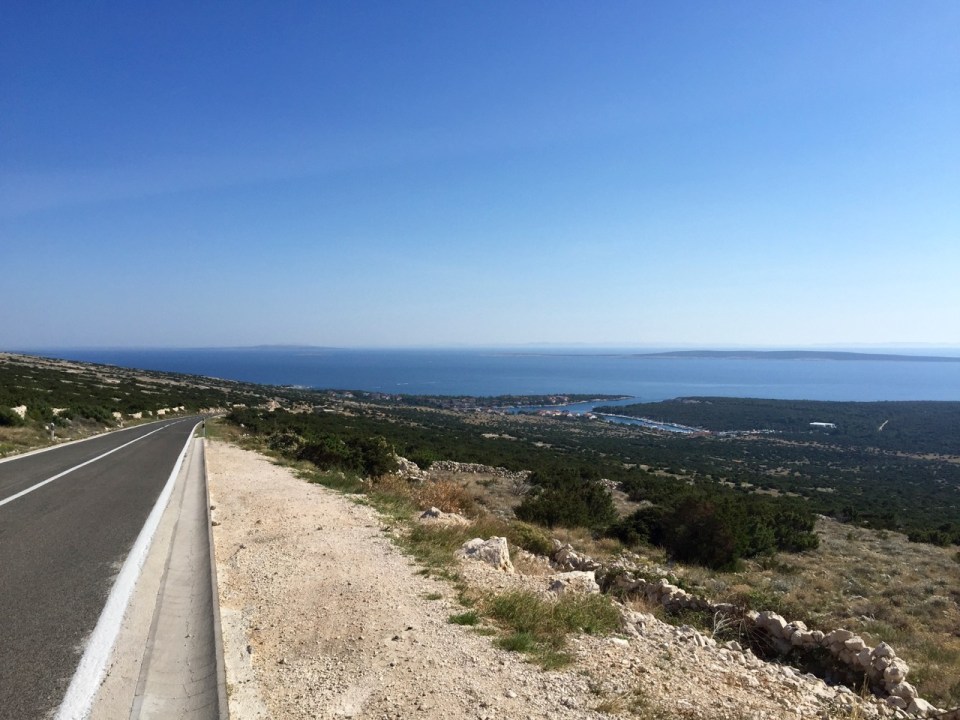 Pag - vegetation appears on the West coast
