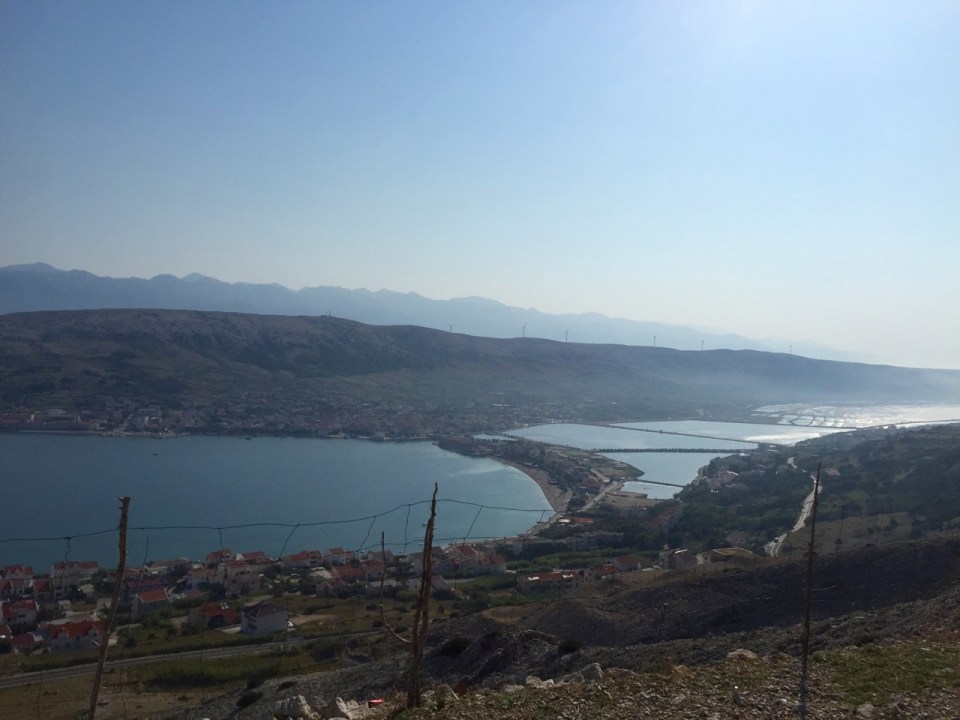 The town of Pag, on Pag, Croatia
