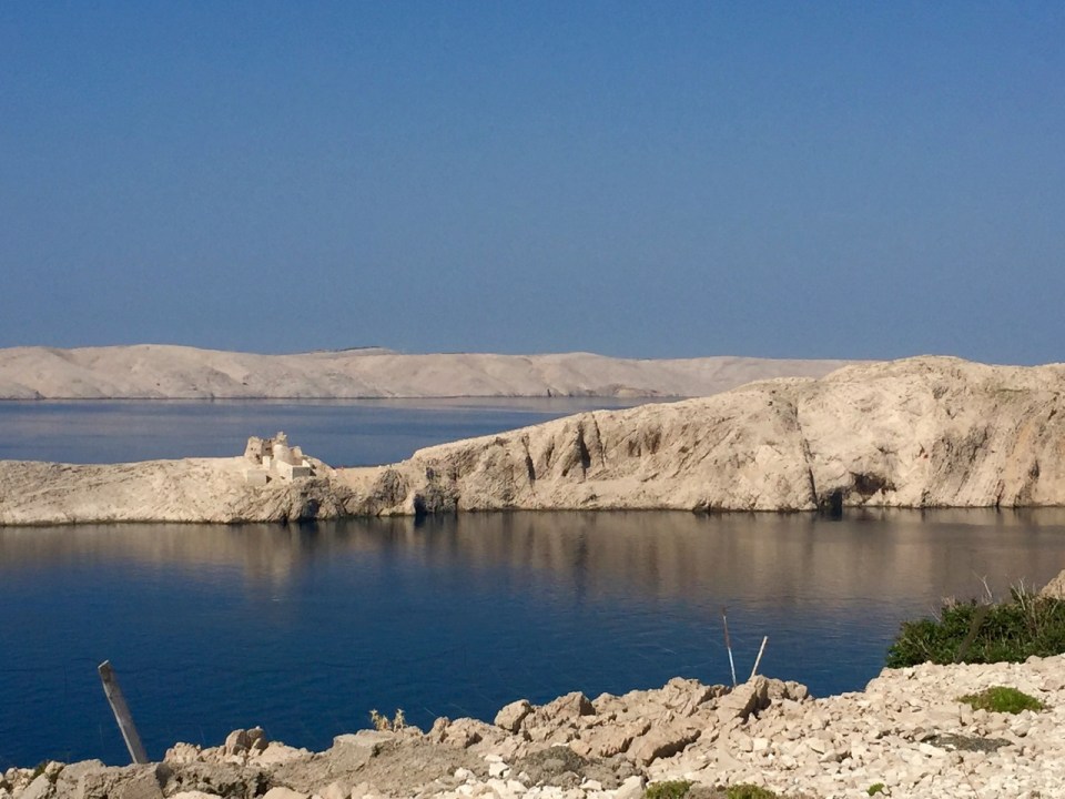 Close of of castle, Pag; looks like a film set