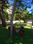 Break in a shady park, Makarska