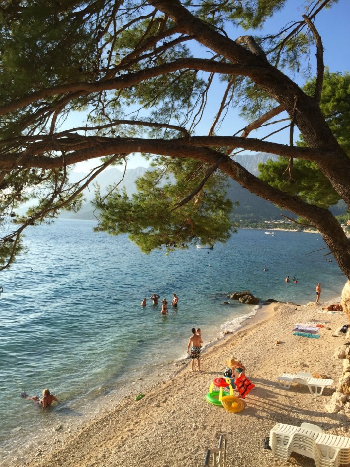 Beach next to campsite