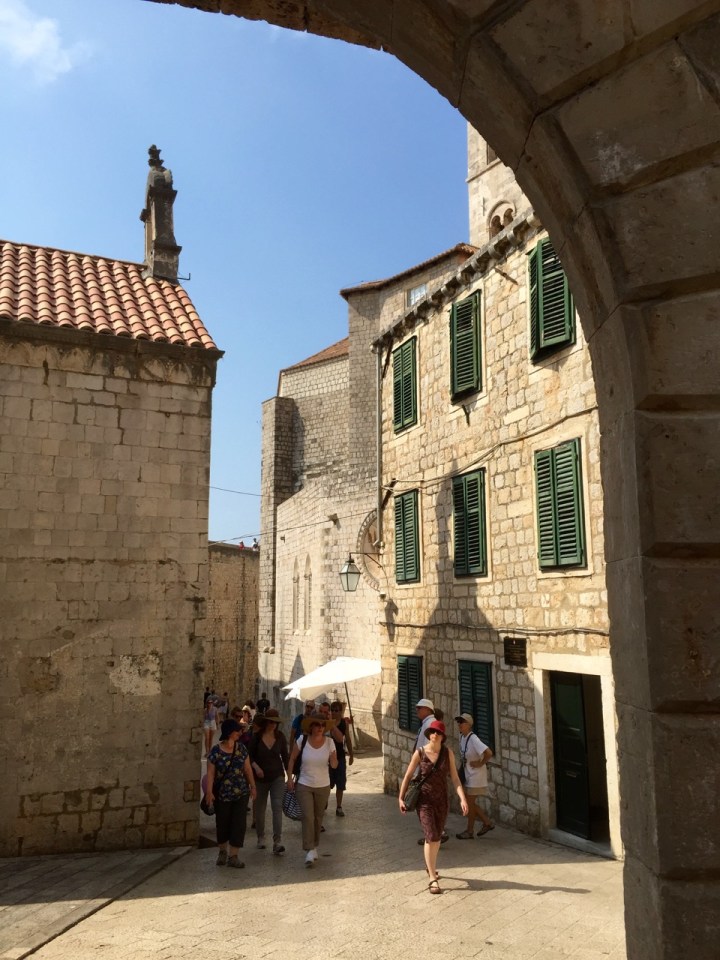 Shaded arch near Pile Gate provides respite from sun