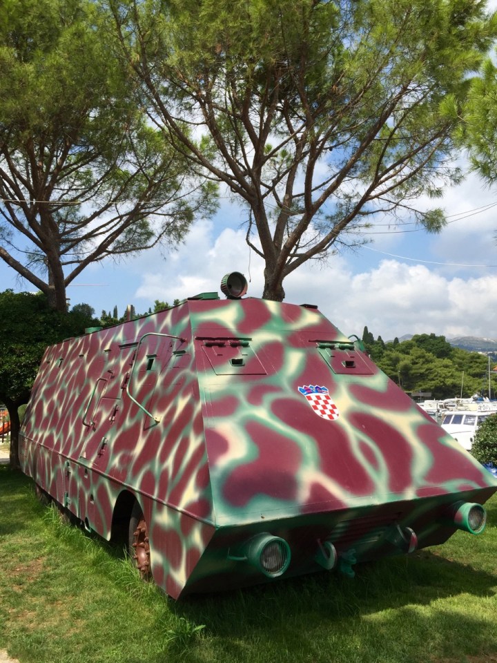 As was this APC, with dents from bullets